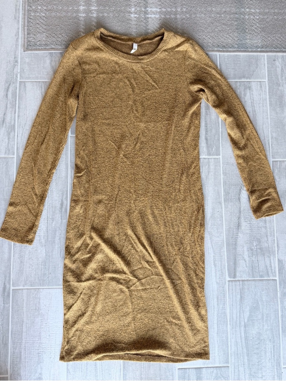 Pinkblush Mustard Ribbed Knit Top